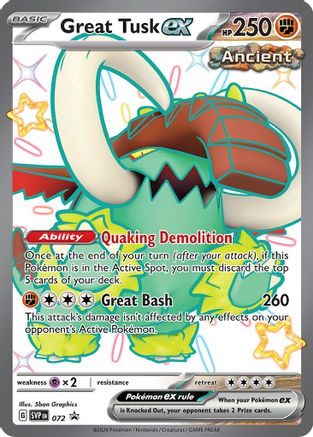 Image of Great Tusk ex 072  - Holofoil SV Scarlet & Violet Promo Cards - Promo