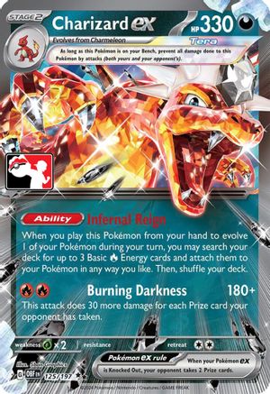 Image of Charizard ex 125/197  - Holofoil Prize Pack Series Cards - Double Rare