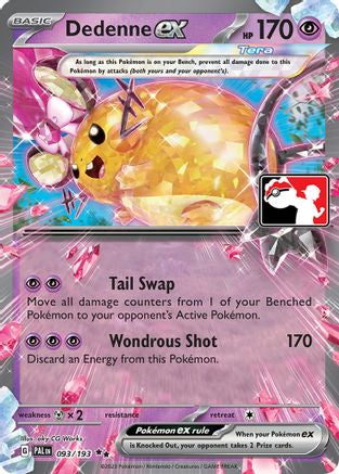 Image of Dedenne ex 093/193  - Holofoil Prize Pack Series Cards - Double Rare