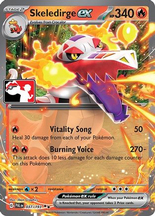 Image of Skeledirge ex 037/193  - Holofoil Prize Pack Series Cards - Double Rare