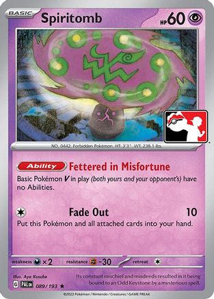 Image of Spiritomb 089/193  - Holofoil Prize Pack Series Cards - Rare