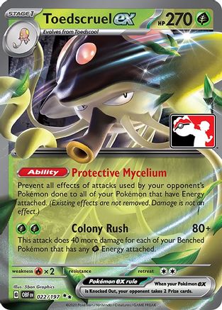 Image of Toedscruel ex 022/197  - Holofoil Prize Pack Series Cards - Double Rare