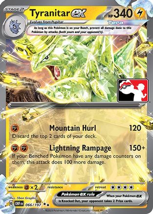 Image of Tyranitar ex 066/197  - Holofoil Prize Pack Series Cards - Double Rare
