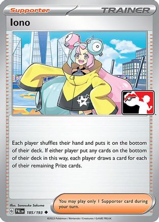 Image of Iono 185/193  Prize Pack Series Cards - Uncommon