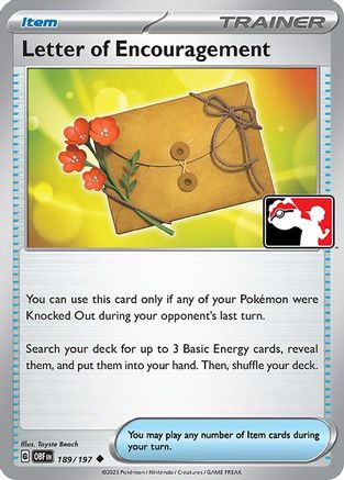 Image of Letter of Encouragement 189/197  Prize Pack Series Cards - Uncommon