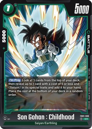 Image of Son Gohan : Childhood - FB01-088 (Tournament Pack 01) (FB01-088) - Tournament and Championship Promos Holofoil
