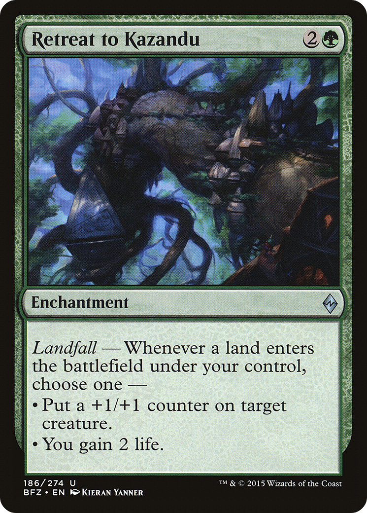 Image of Retreat to Kazandu (BFZ-186) - Battle for Zendikar Foil