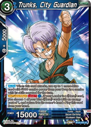 Image of Trunks, City Guardian (BT24-036) - Beyond Generations