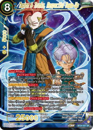 Image of Tapion & Trunks, Respectful Team-Up (BT24-037) - Beyond Generations Foil