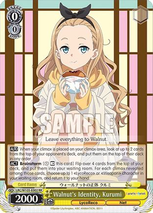 Image of Walnut's Identity, Kurumi (LRC/W105-E002 RR) - Lycoris Recoil