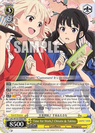 Image of Time for Work Chisato & Takina (LRC/W105-E003 RR) - Lycoris Recoil