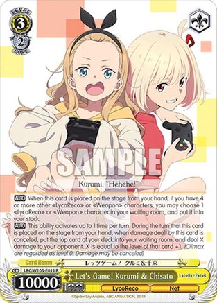 Image of Let's Game! Kurumi & Chisato (LRC/W105-E011 R) - Lycoris Recoil
