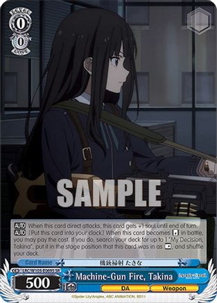 Image of Machine-Gun Fire, Takina (SR) (LRC/W105-E069S SR) - Lycoris Recoil