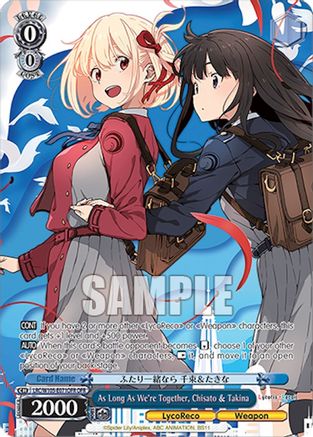 Image of As Long As We're Together, Chisato & Takina (OFR) (LRC/W105-E071OFR OFR) - Lycoris Recoil