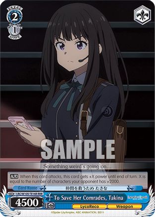 Image of To Save Her Comrades, Takina (RRR) (LRC/W105-TE16R RRR) - Lycoris Recoil