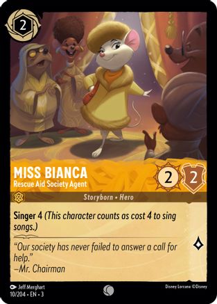 Image of Miss Bianca - Rescue Aid Society Agent (10/204) - Into the Inklands Cold Foil