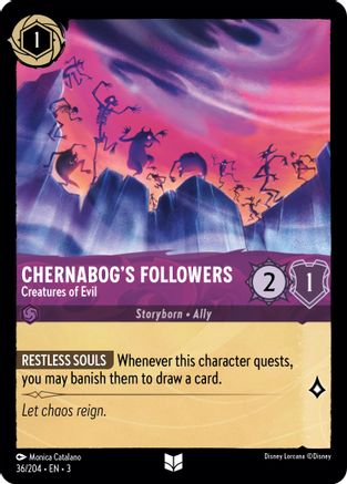 Image of Chernabog's Followers - Creatures of Evil (36/204) - Into the Inklands Cold Foil