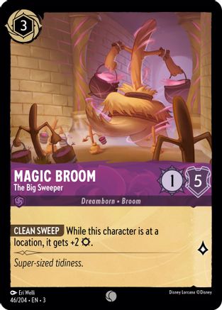 Image of Magic Broom - The Big Sweeper (46/204) - Into the Inklands Cold Foil