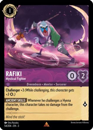Image of Rafiki - Mystical Fighter (54/204) - Into the Inklands Cold Foil