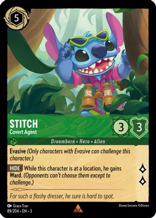 Image of Stitch - Covert Agent (89/204) - Into the Inklands Cold Foil
