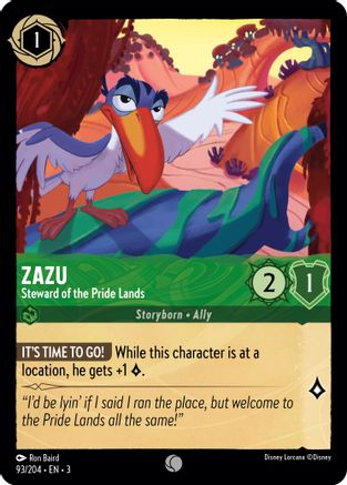 Image of Zazu - Steward of the Pride Lands (93/204) - Into the Inklands