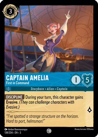Image of Captain Amelia - First in Command (138/204) - Into the Inklands Cold Foil