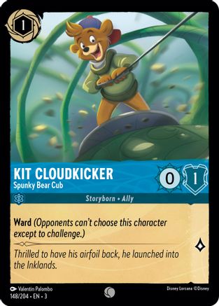 Image of Kit Cloudkicker - Spunky Bear Cub (148/204) - Into the Inklands