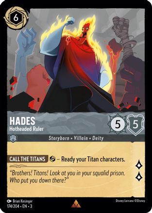 Image of Hades - Hotheaded Ruler (174/204) - Into the Inklands Cold Foil