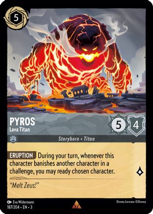 Image of Pyros - Lava Titan (187/204) - Into the Inklands Cold Foil