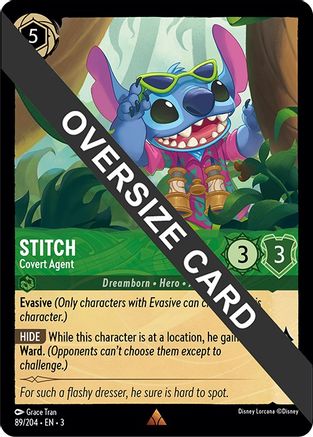 Image of Stitch - Covert Agent (Oversized) (89/204) - Into the Inklands Cold Foil