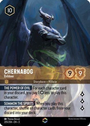 Image of Chernabog - Evildoer (Enchanted) (205/204) - Into the Inklands Holofoil