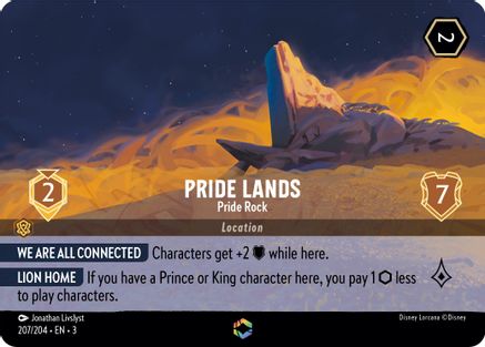 Image of Pride Lands - Pride Rock (Enchanted) (207/204) - Into the Inklands Holofoil
