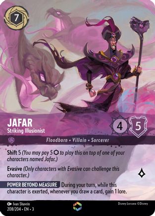 Image of Jafar - Striking Illusionist (Enchanted) (208/204) - Into the Inklands Holofoil