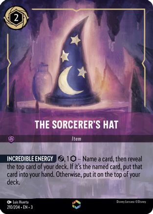 Image of The Sorcerer's Hat (Enchanted) (210/204) - Into the Inklands Holofoil