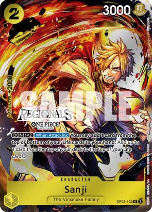 Image of Sanji (Offline Regional 2024) [Participant] (OP03-102) - One Piece Promotion Cards Foil