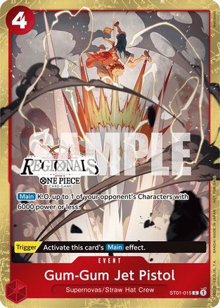 Image of Gum-Gum Jet Pistol (Offline Regional 2024) [Participant] (ST01-015) - One Piece Promotion Cards Foil