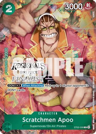 Image of Scratchmen Apoo (Online Regional 2024) [Finalist] (ST02-008) - One Piece Promotion Cards Foil