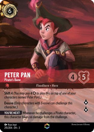 Image of Peter Pan - Pirate's Bane (Enchanted) (215/204) - Into the Inklands Holofoil