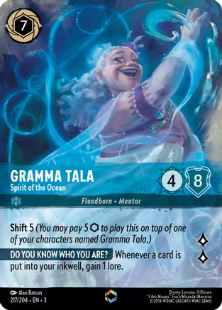 Image of Gramma Tala - Spirit of the Ocean (Enchanted) (217/204) - Into the Inklands Holofoil