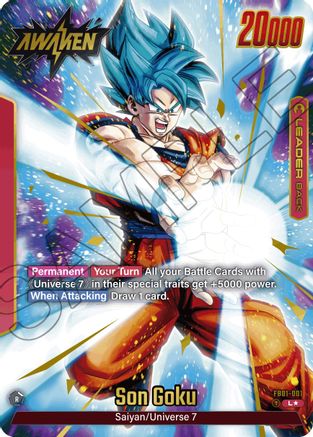 Image of Son Goku - FB01-001 (Alternate Art) (FB01-001) - Awakened Pulse Holofoil