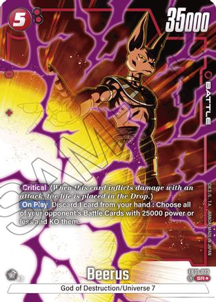 Image of Beerus - FB01-023 (Alternate Art) (FB01-023) - Awakened Pulse Holofoil