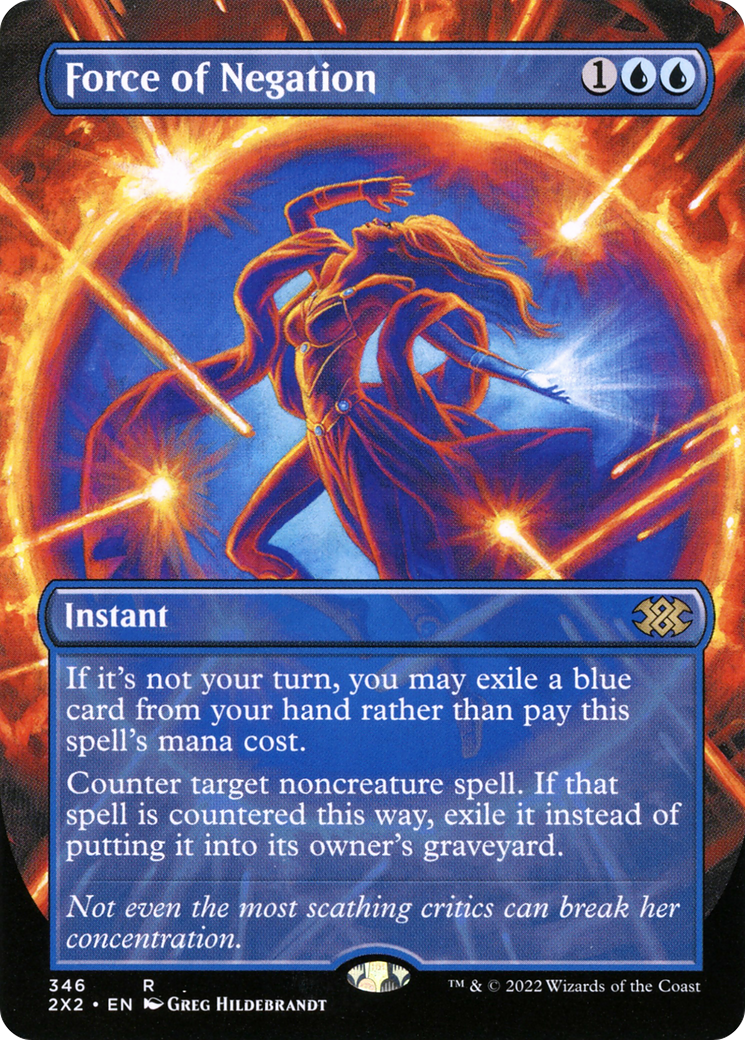Image of Force of Negation (Borderless) (2X2-346) - Double Masters 2022 (Borderless)