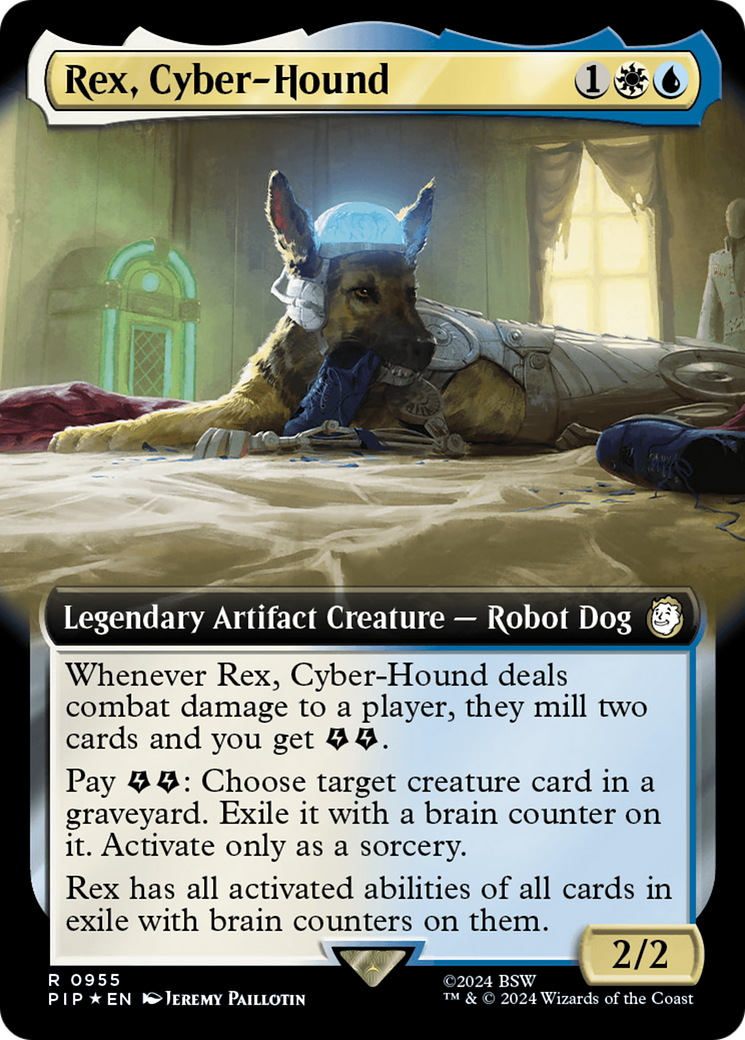 Image of Rex, Cyber-Hound (Extended Art) (Surge Foil) (PIP-955) - Fallout: (Extended Art) Foil