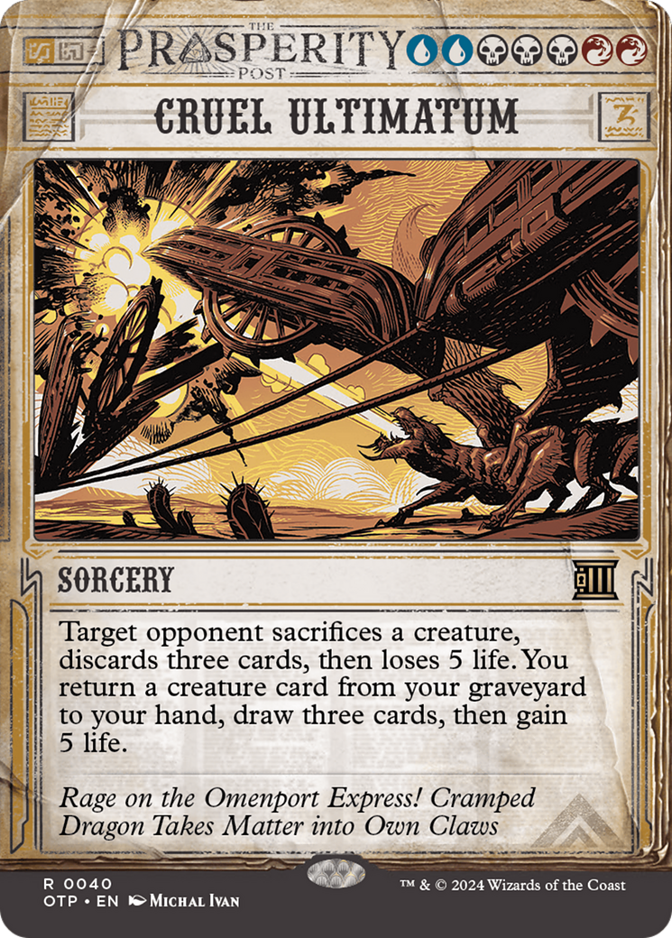 Image of Cruel Ultimatum (OTP-040) - Breaking News: (Showcase) (Borderless) Foil