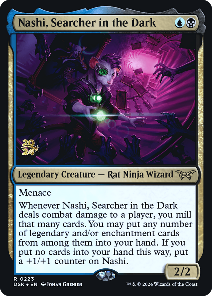 Image of Nashi, Searcher in the Dark (PRE-223) - Duskmourn: House of Horror Promos Foil