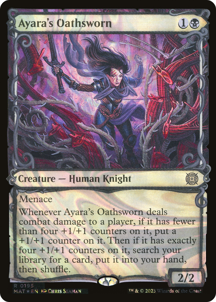Image of Ayara's Oathsworn (Halo Foil) (MAT-195) - March of the Machine: The Aftermath: (Showcase) Foil