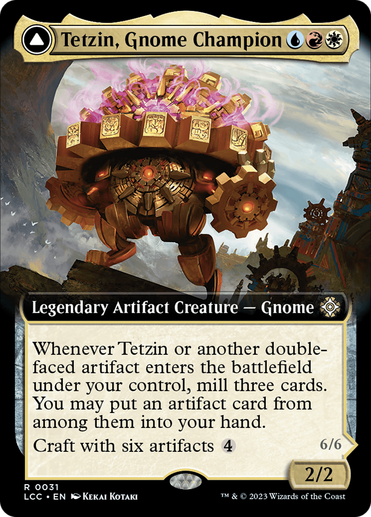 Image of Tetzin, Gnome Champion (Extended Art) (LCC-031) - The Lost Caverns of Ixalan Commander: (Extended Art)