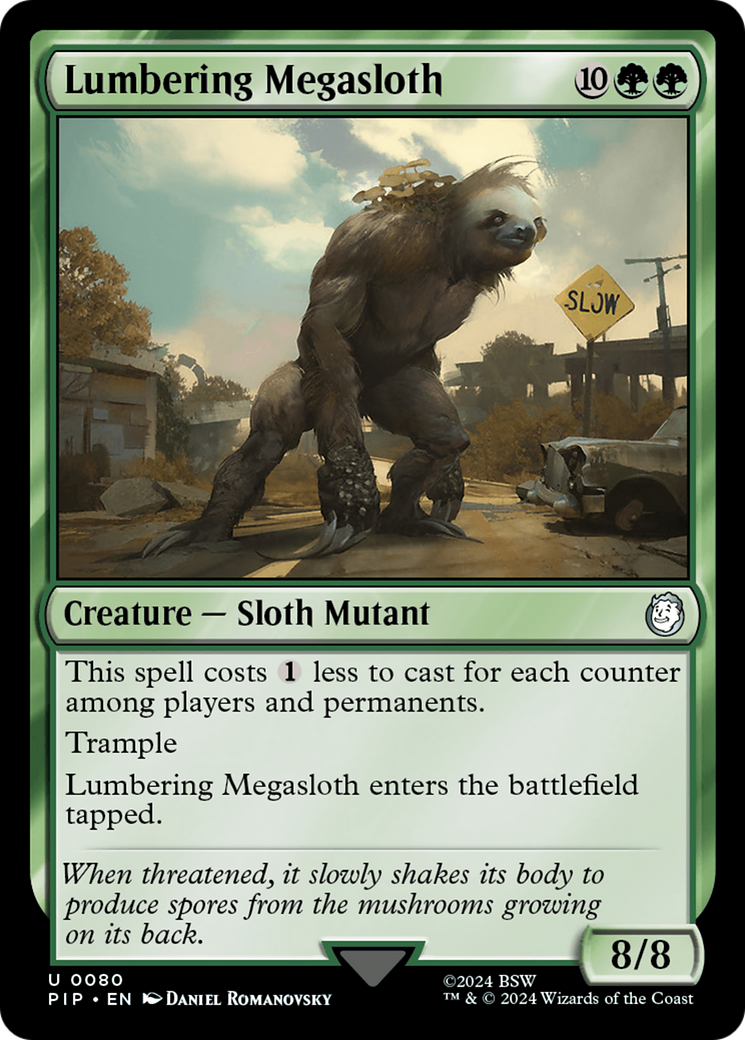 Image of Lumbering Megasloth (PIP-080) - Fallout Foil