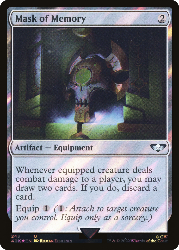 Image of Mask of Memory (Surge Foil) (40K-243) - Warhammer 40,000 Commander Foil