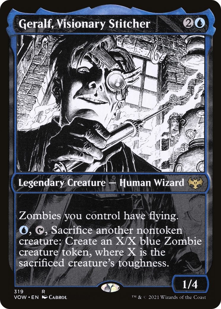 Image of Geralf, Visionary Stitcher (Showcase) (VOW-319) - Innistrad: Crimson Vow: (Showcase) Foil